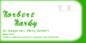 norbert marky business card